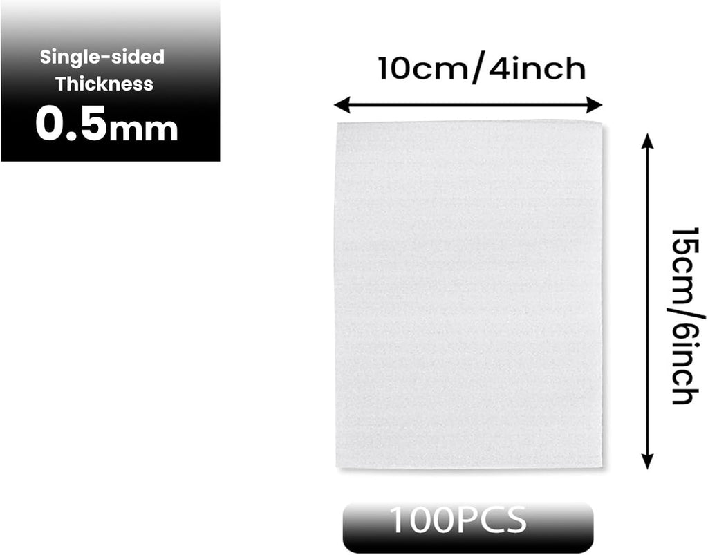 100 Foam Pouches 4x6, Moving & Packing Supplies for Dishes