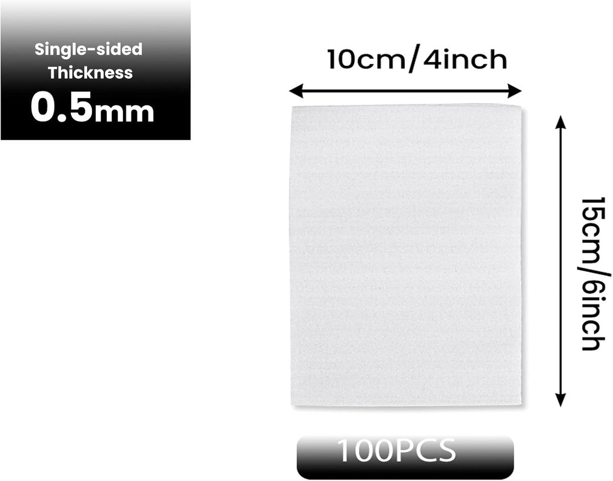 100 Foam Pouches 4x6, Moving & Packing Supplies for Dishes