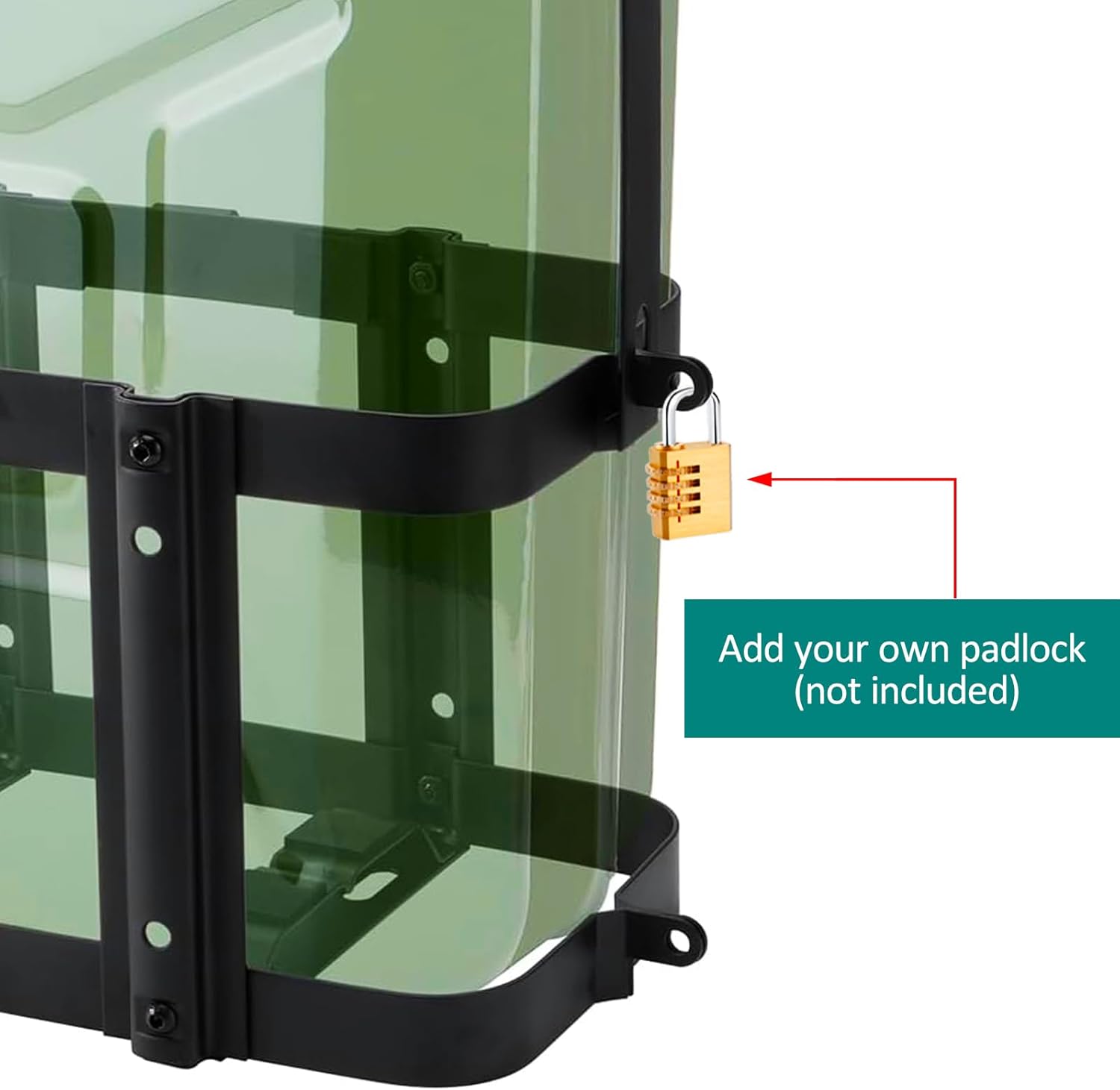 Jerry Can Holder Mount, 5 Gallon 20L Universal Truck Bed Bracket | Heavy‑duty reinforced steel build, universal fit