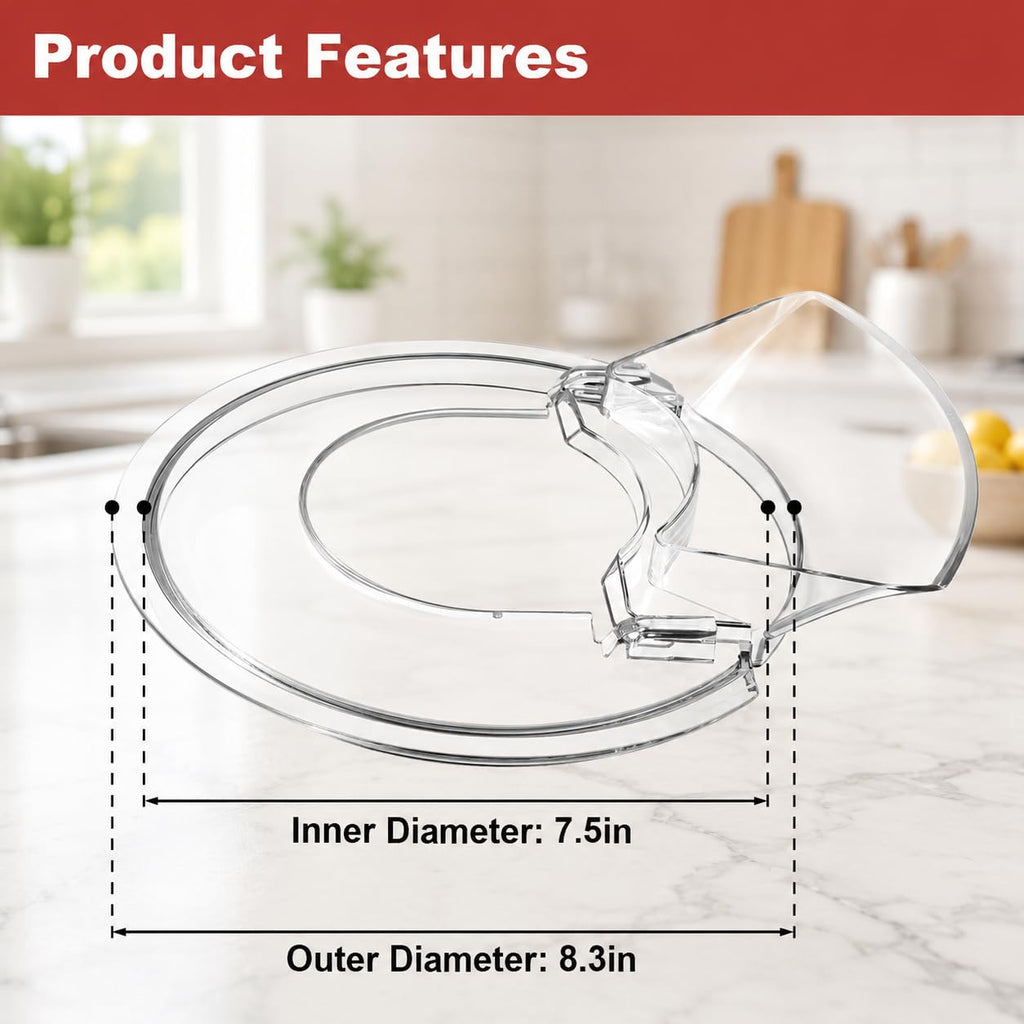 3.5 Quart Pouring Shield for KitchenAid Tilt-Head Stand Mixer