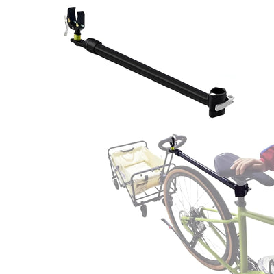Bike Trailer Hitch for Wagon Camping Rolling Cart Collapsible Wagon with 360° Swivel Joint & Shock Absorber
