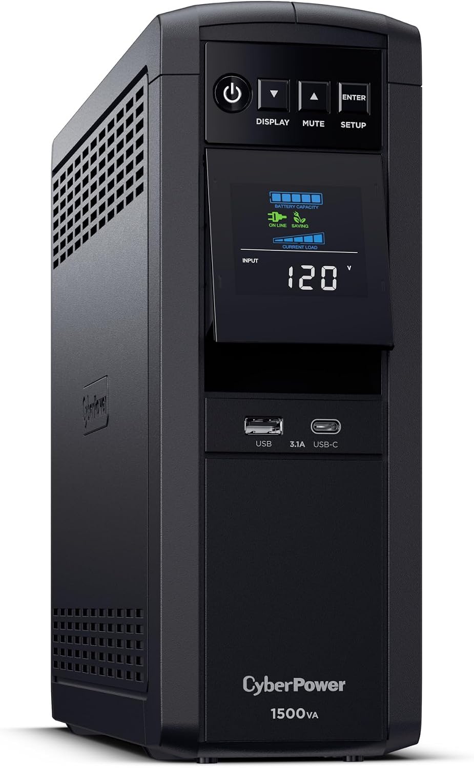 CyberPower CP1500PFCLCD PFC Sinewave UPS Battery Backup and Surge Protector, 1500VA/1000W, 12 Outlets, AVR, Mini