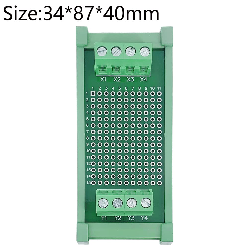 Prototype 72×30mm PCB Board with DIN Rail Mounting Carrier Housing