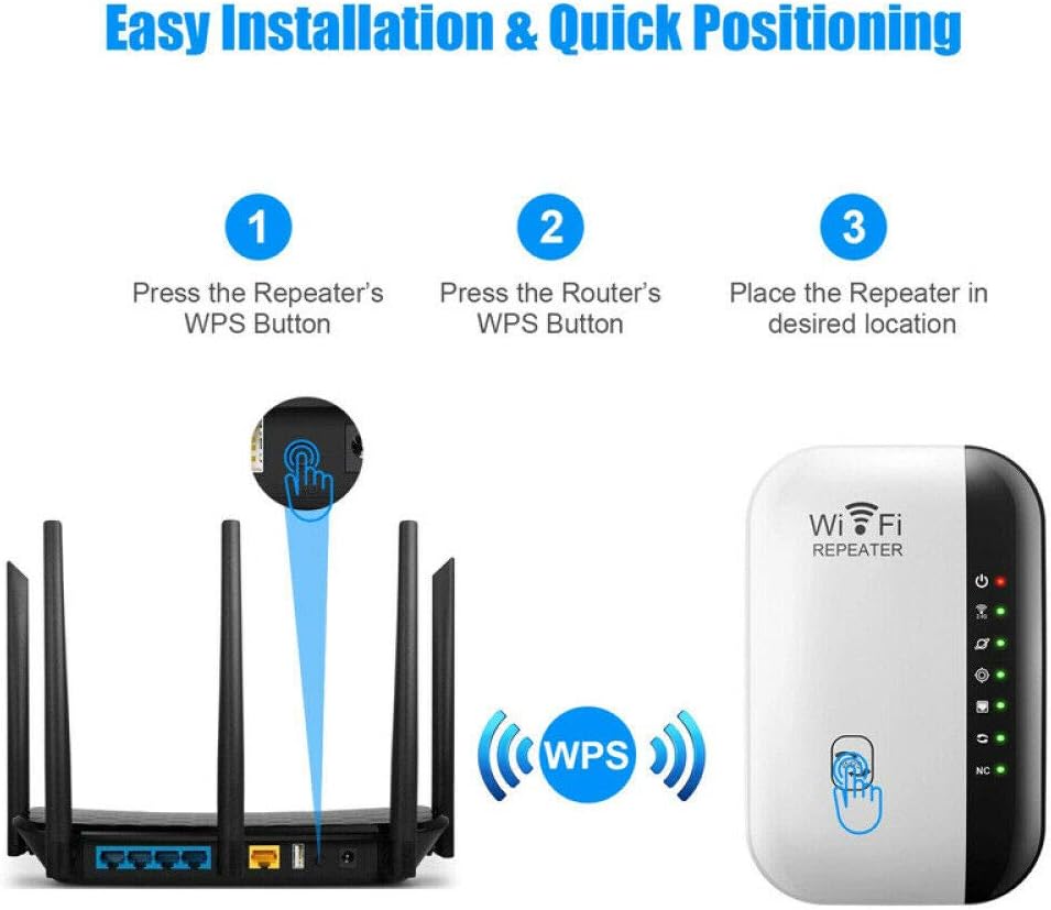 WiFi Extender, Generation WiFi Booster, Internet Booster with Ethernet Port, WiFi Range Extender, Covers Up to 5000