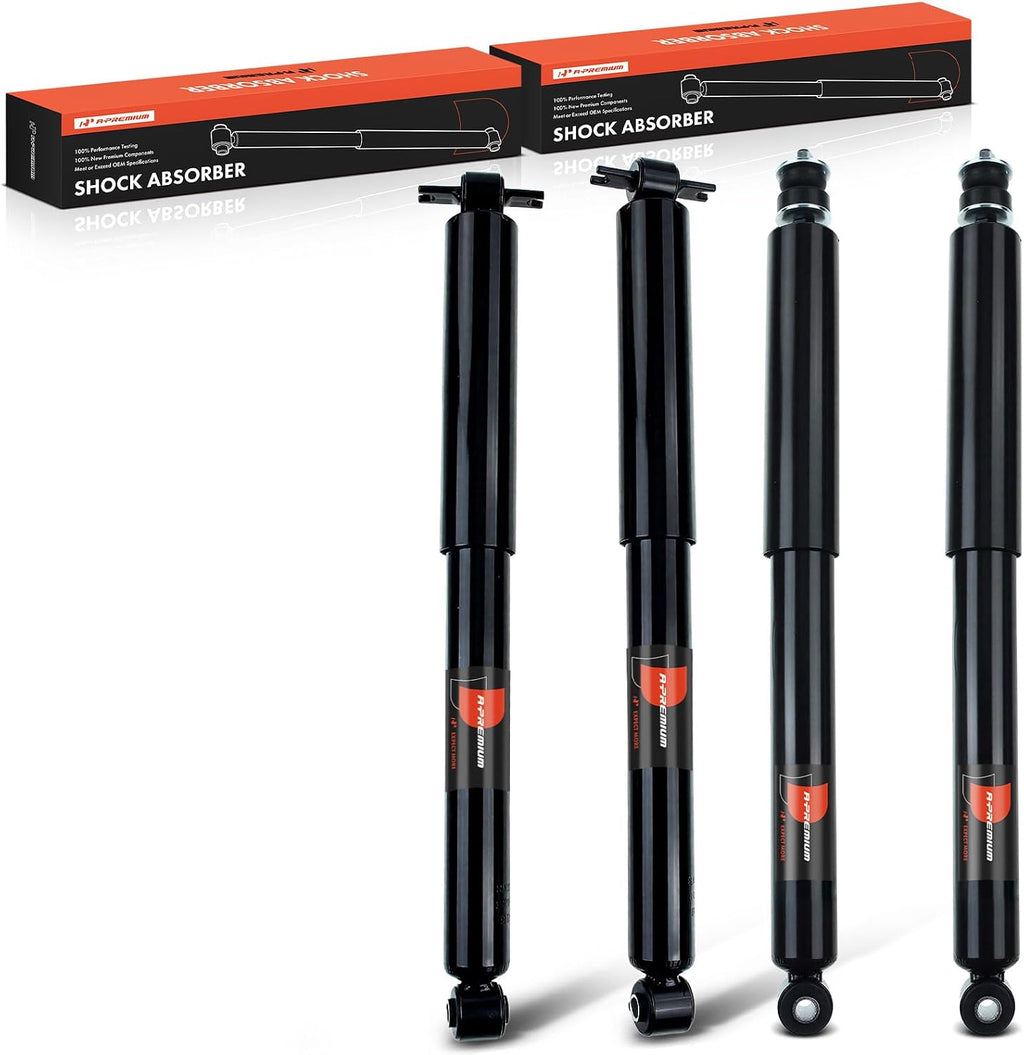 A-Premium Front and Rear Shock Absorbers, Set of 4 - Compatible with Jeep