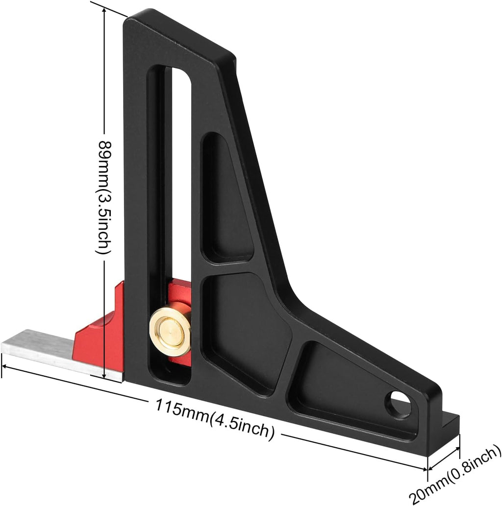 TOOLCOOL Height Gauge Depth Gauge Woodworking Tool Setting Gauge Setup Blocks for Table Saw Router Table Drill Press Bandsaw - Imperial