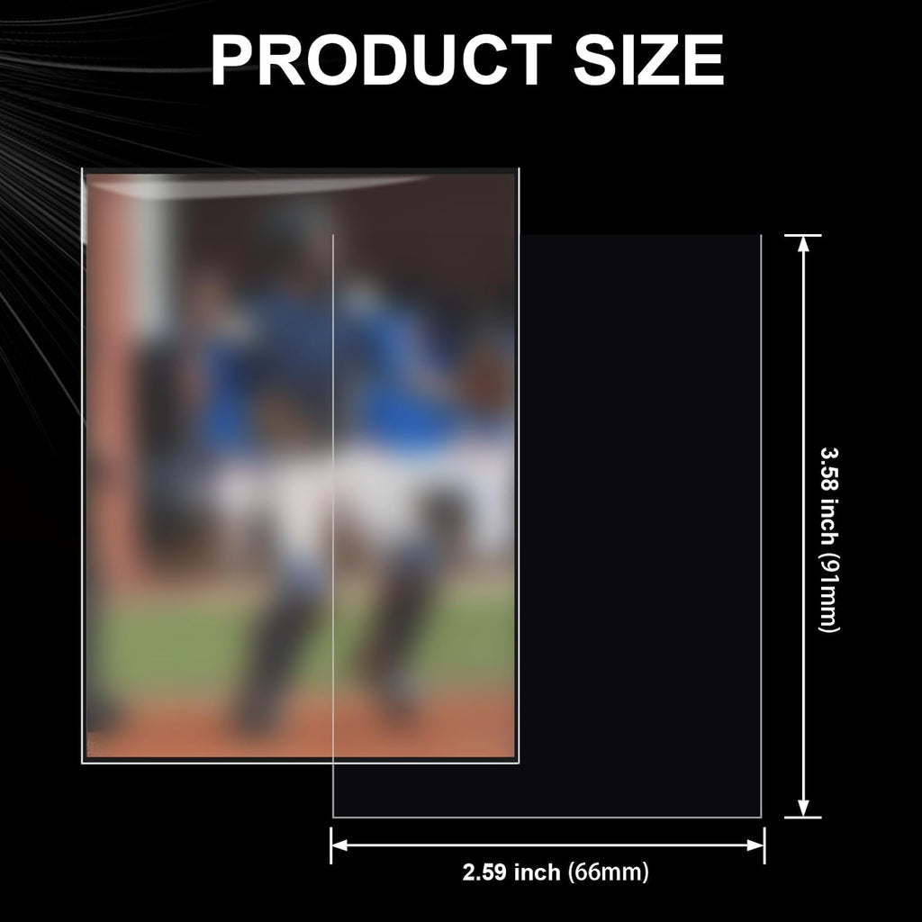 1000 Counts Premium Standard Baseball Trading Card Sleeves, Plastic Clear Protector, Soft Perfect Fit for Penny