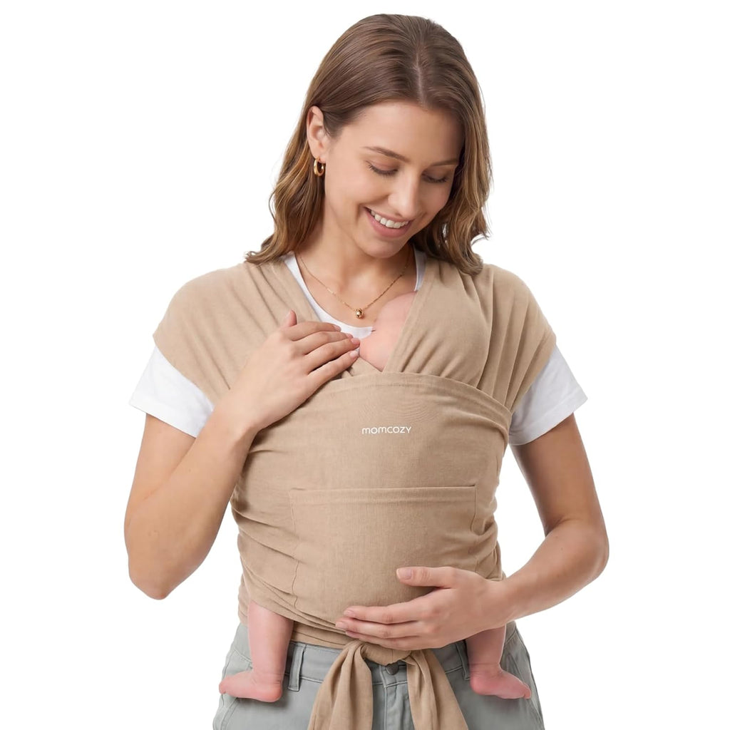 Baby Wrap Carrier, Easy-On 2-Piece Design, Newborn to 33 lb | Easy On Like a T-Shirt, XXS-XXL Adjustable Fit, IHDI