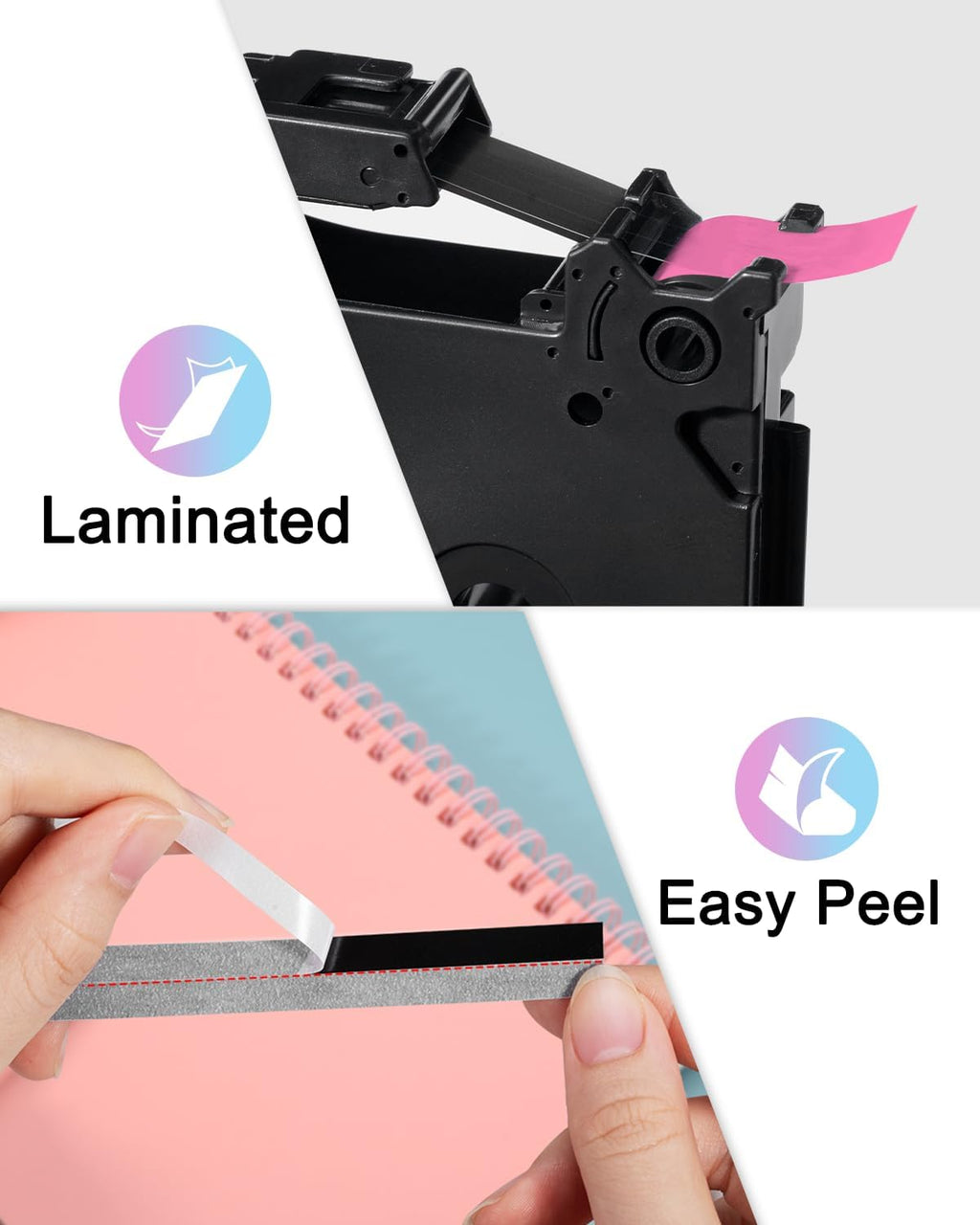 Replacement for Brother Label Maker Tape P Touch Colored TZe TZ Tape 12mm | Laminated, Compatible with Brother