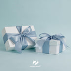 1.5 inch Dusty Blue Double Faced Satin Ribbon Continuous 50 Yds