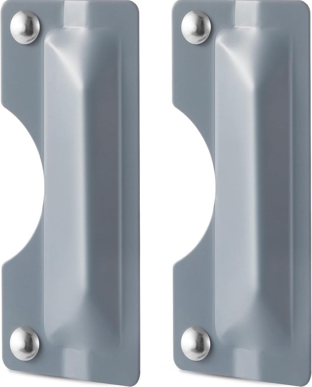 2 Pcs 3 x 7'' Door Latch Guard Plate Cover Electroplated Sand Carbon Steel Latch Guard Security Plate Gray Door