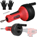 Drain Auger, 16.4FT Plumbing Snake Drain Clog Remover, Manual & Drill Powered Drain Snake for 0.75–2 Inch Pipes