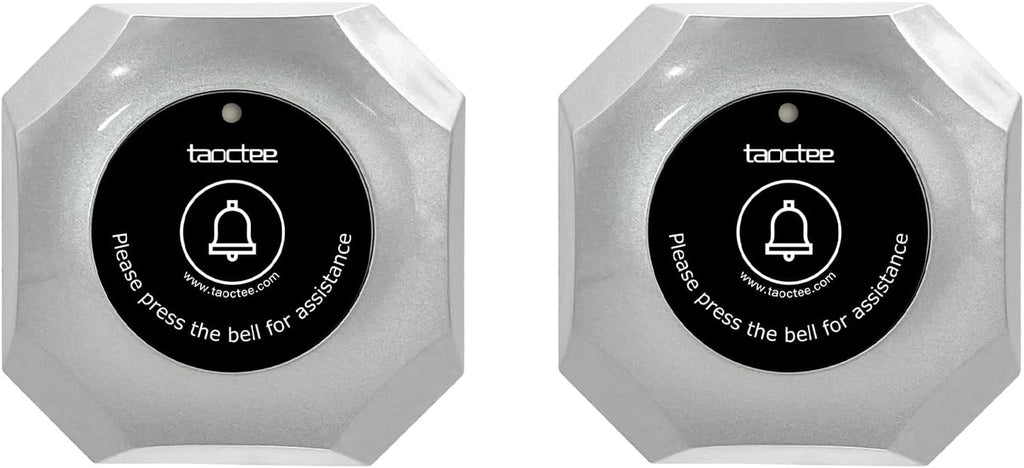Restaurant Pager Wireless Call Bell Caregiver Call Button(2-Pack)