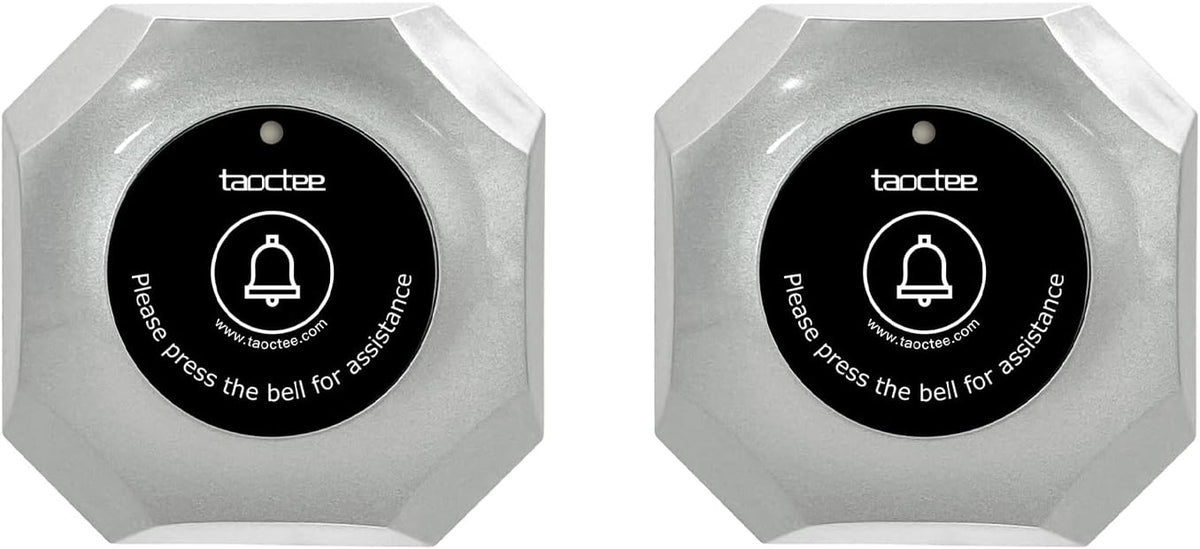 Restaurant Pager Wireless Call Bell Caregiver Call Button(2-Pack)