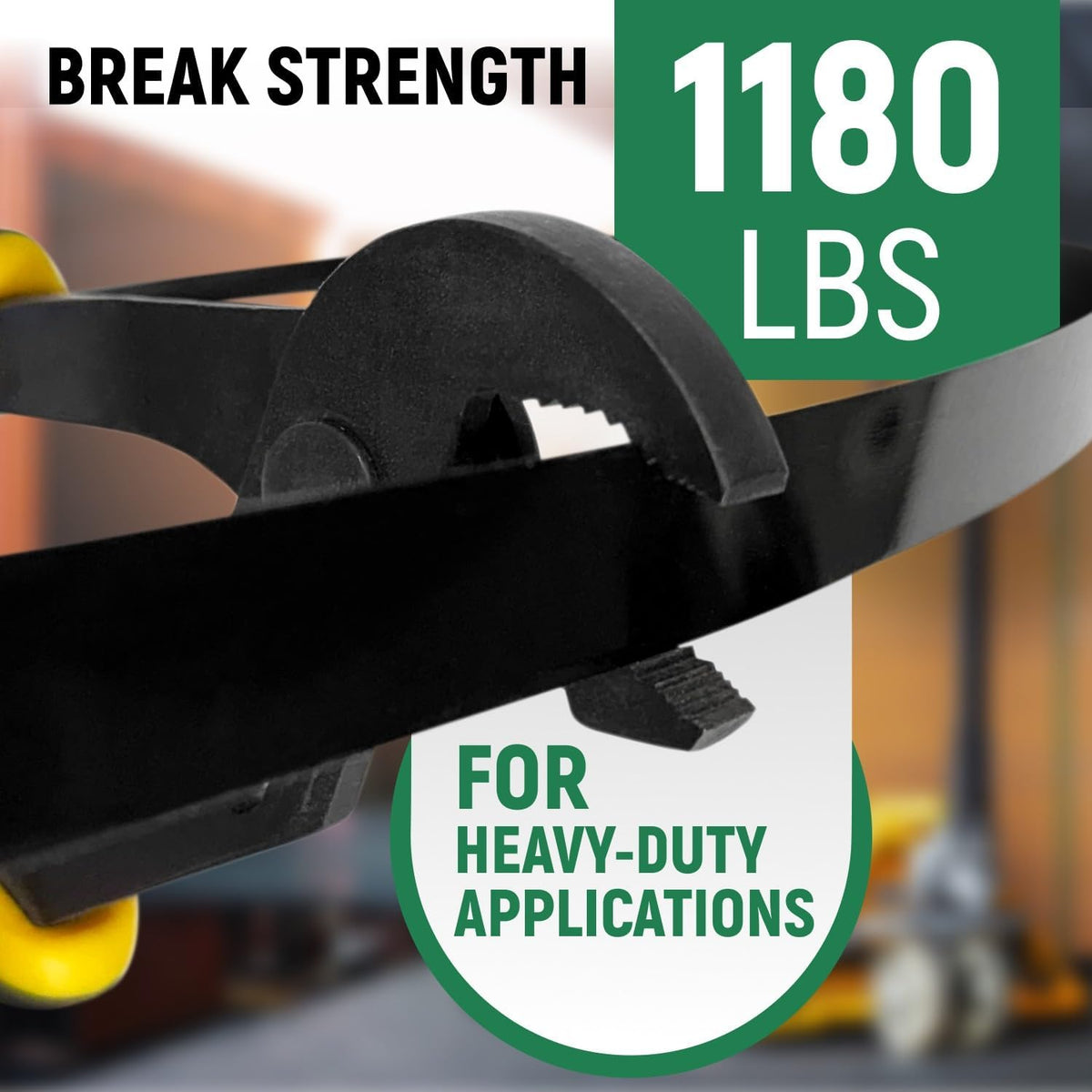 1/2" x 300' Heavy-Duty Steel Strapping in Portable Self-Dispensed Box, 0.020" Thick, 1180 Lbs Break Strength - Pallet