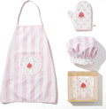 Kid Apron and Chef Hat Set, 3 Pcs Children Cooking Baking Set Kits Role Play Chef Toy Kid Cooking Gift for Girls Boys