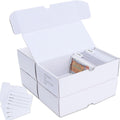 Trading Card Storage Box, 4-Pack 400 Count Cardboard TCG & Sport Card Box | Trading Card Storage with Divider and