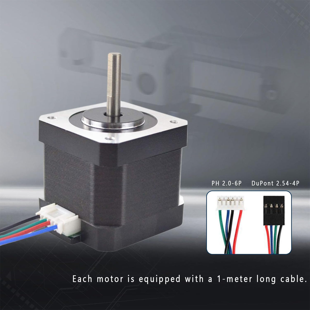 NEMA17 Stepper Motor High Torque, DC 1.0A 3.4V