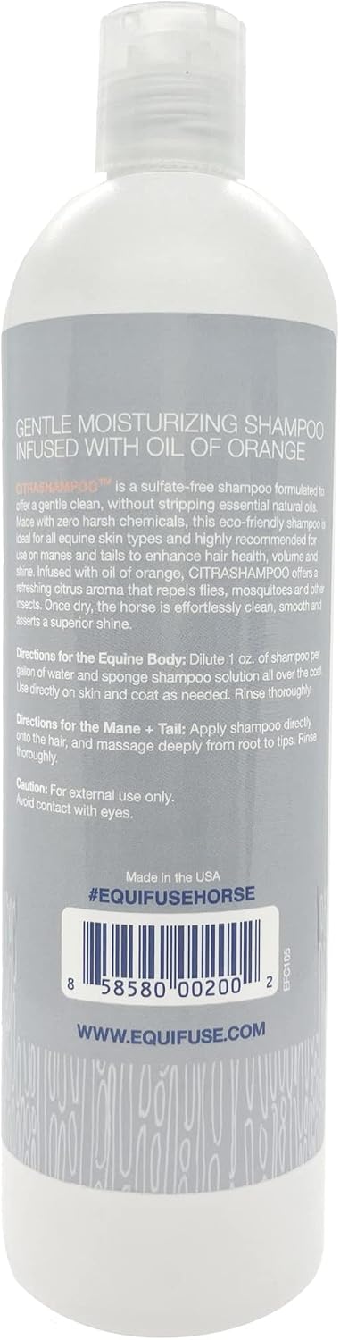 CitraShampoo Sulfate Free, Plant Based Foaming Horse Shampoo, Promotes Gentle Clean and Hair Health that Fights