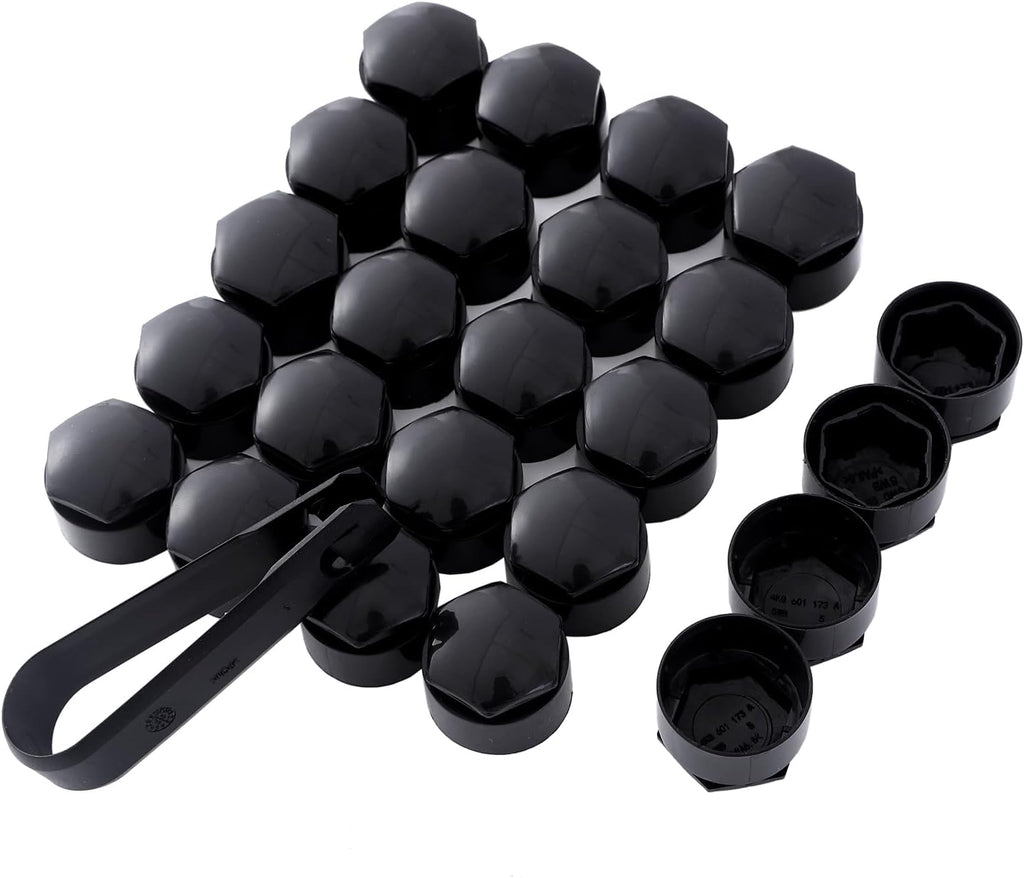 Lug Nut Covers Wheel Center Caps Tire Screw Cap for Audi A1 A3 A4 A5 A6 A7 A8 Q2 Q3 Q5 Q7 S5 TT 24PCS+Disassembly Tool