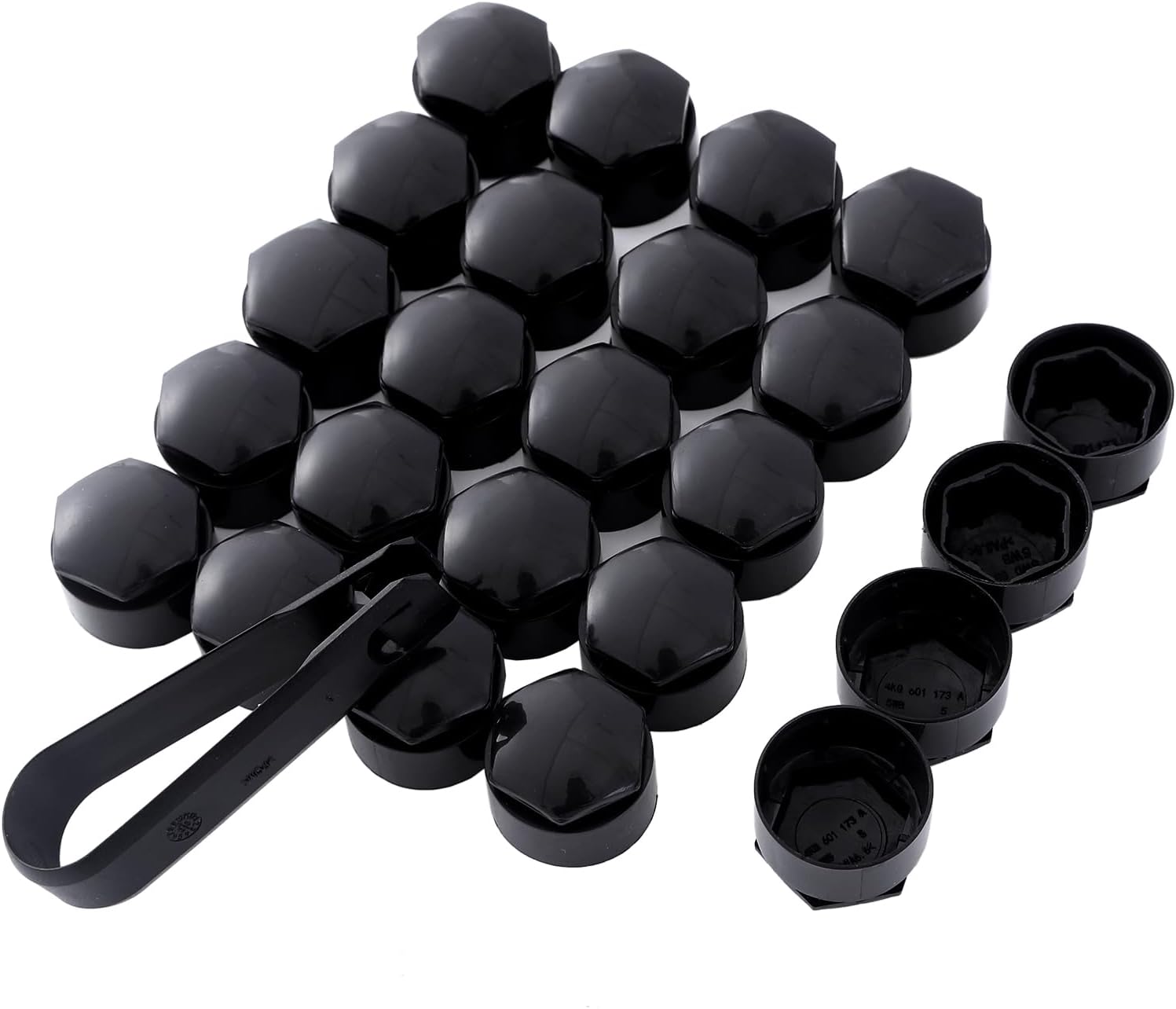 Lug Nut Covers Wheel Center Caps Tire Screw Cap for Audi A1 A3 A4 A5 A6 A7 A8 Q2 Q3 Q5 Q7 S5 TT 24PCS+Disassembly Tool