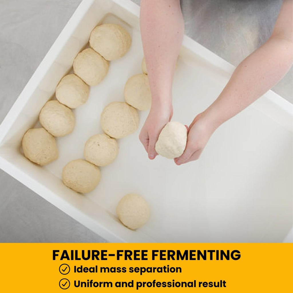 Commercial Dough Proofing Box Tray with Lid, White, 5 Pack