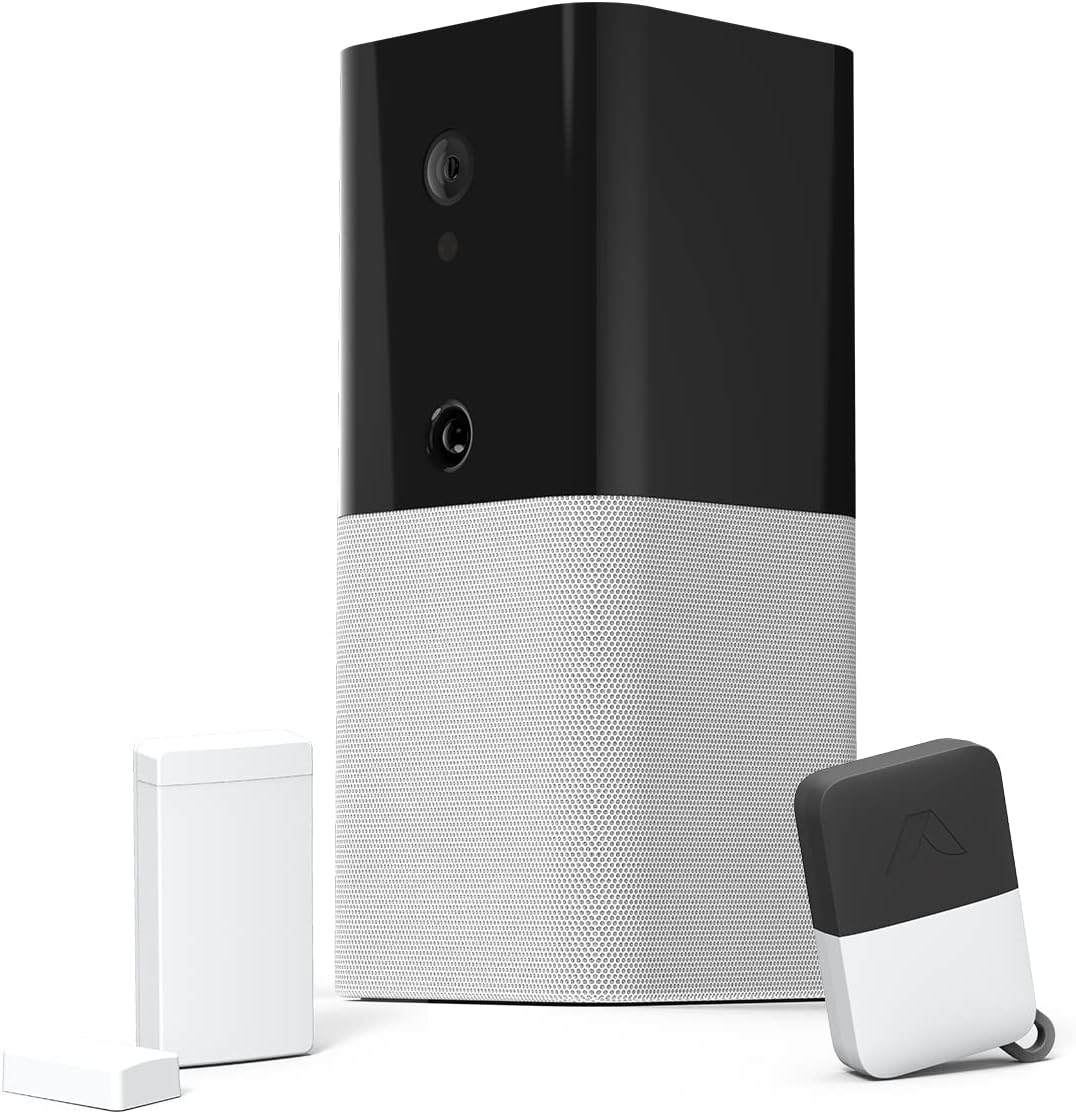 Iota All-in-One Security Kit with Integrated Camera, Alarm, Key Fob, Motion & Door/Window Sensors - DIY Installation