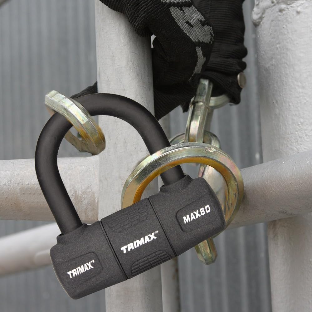MAX60 Black Short Shackle U-Lock with PVC Sleeve