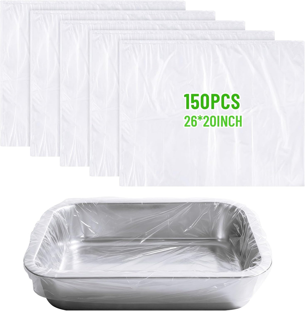 150 Pcs Steam Pan Liners for 1/2 1/3 1/4 Pans