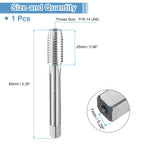 uxcell Hand Bottom Tap 7/16-14 UNC 2B Thread Bottoming Style Threading Tap