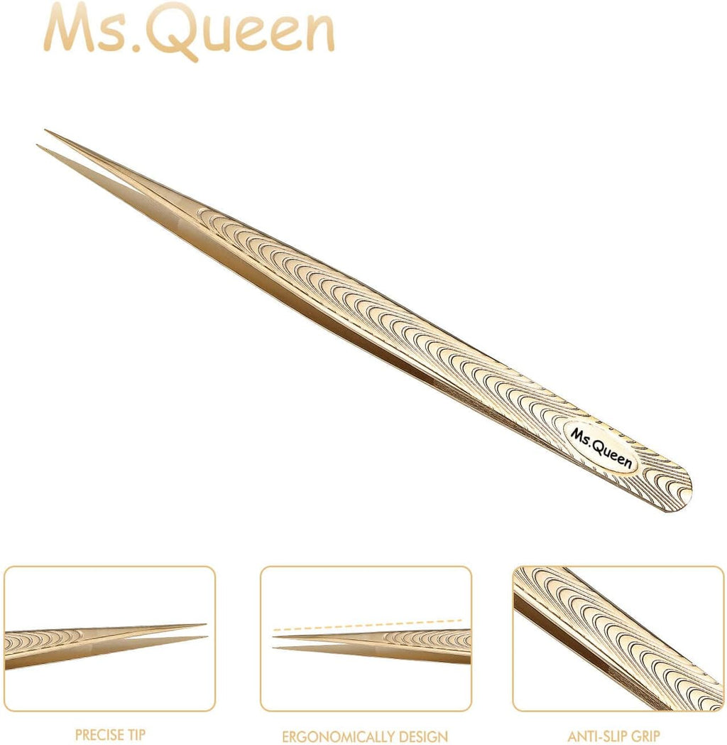 Straight Tweezers for Eyelash Extensions-Precision Lashing Tweezers for Individual Volume Lashes Extensions,Straight