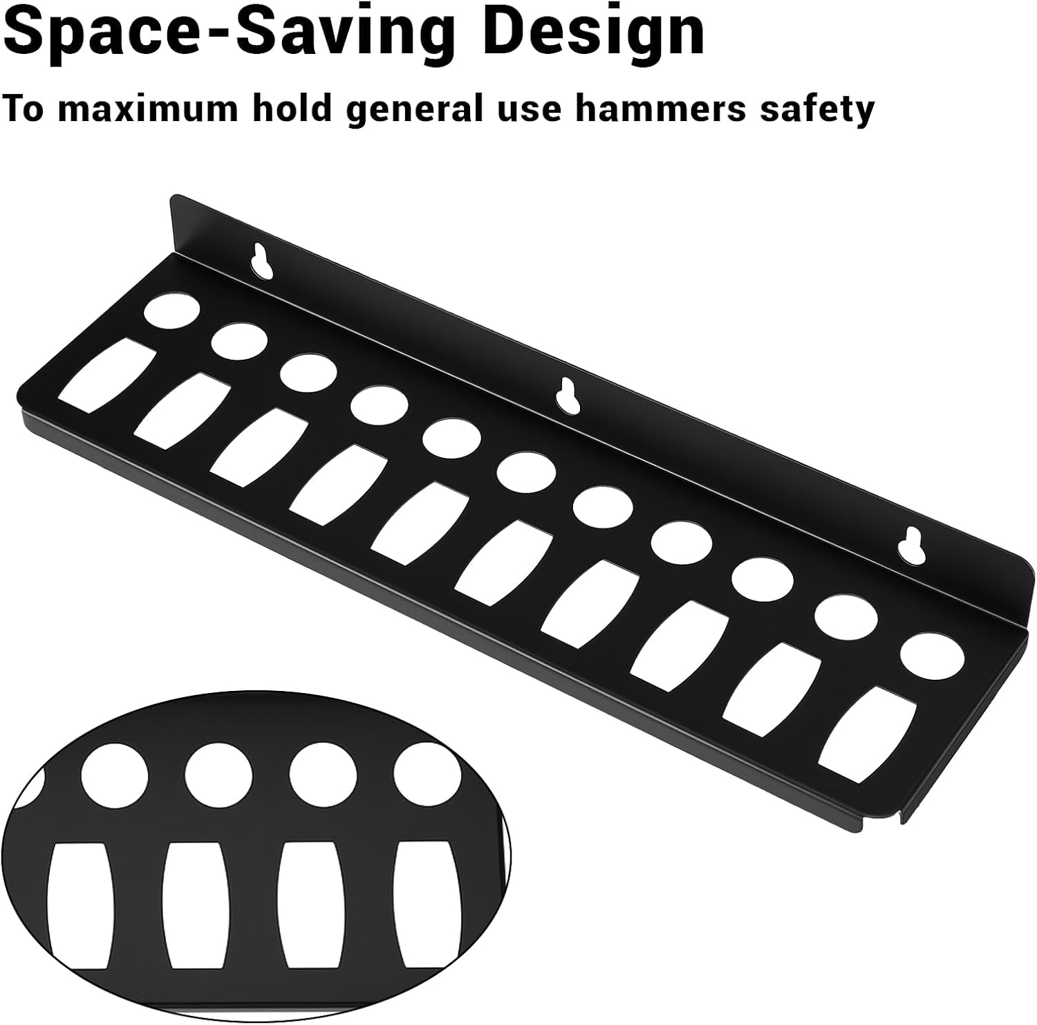 Screwdriver Plier Wrench Organizer，Wall Mount Metal Tool Storage Rack Wrench Screwdriver Organizer Small Hammer Hand