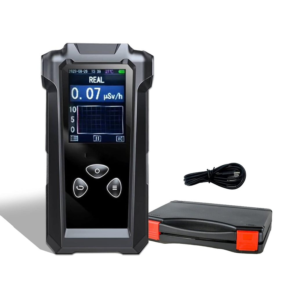2.4" Rechargeable Nuclear Radiation Detector Geiger Counter Radiation Dosimeter, Real-time Detection of Exceeding The