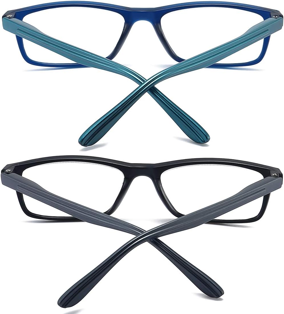 Reading Glasses for Men/Women with Spring hinges Professional Computer Readers with Blue Light Protection and Case