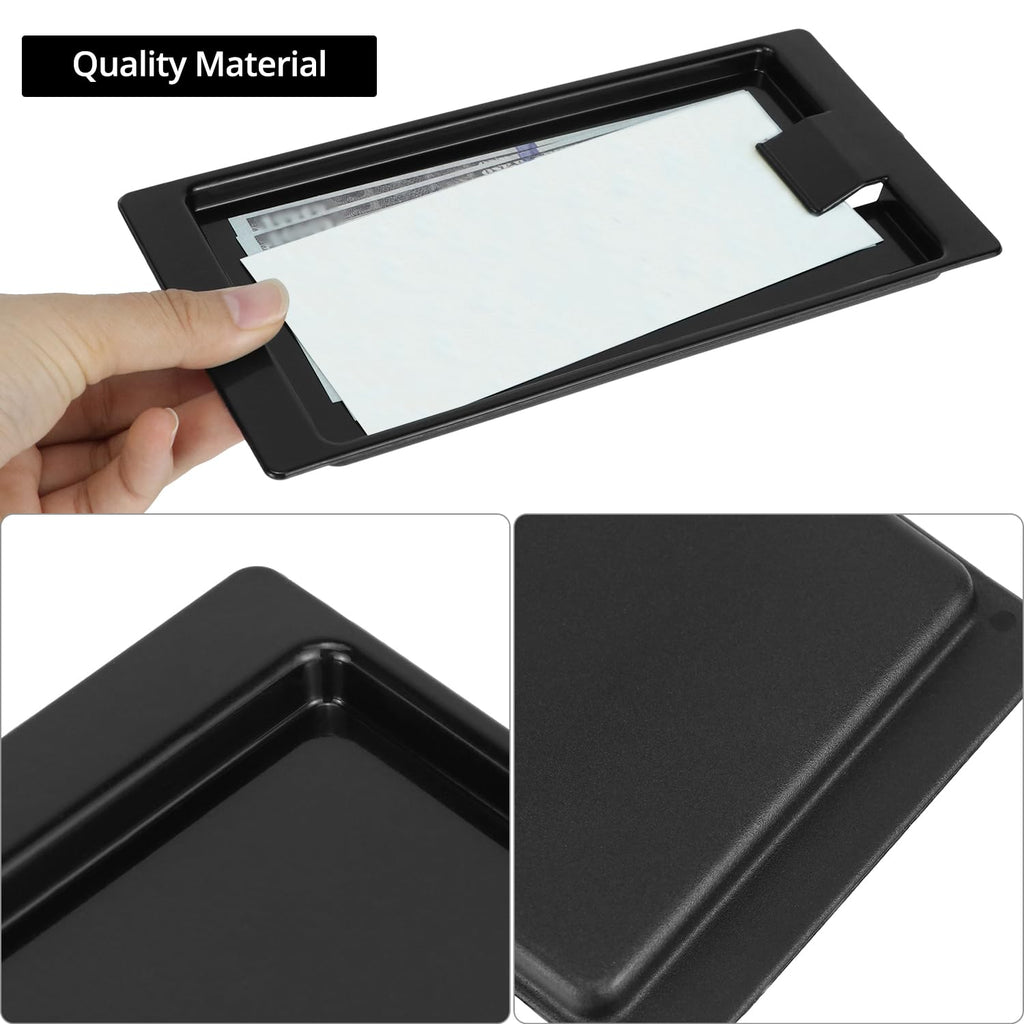 Black Check Holders, 32 Pcs Check Presenters Trays for Restaurants, Plastic Guest Receipt Holder Tray