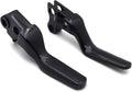 HTTMT- Black Smooth Shorty Wide Blade Brake Levers Compatible with 96-03 XL 96-Later Dyna 96-14 Softail 45075-07, 45459-07 [P/N: MT241-020ST-BK]