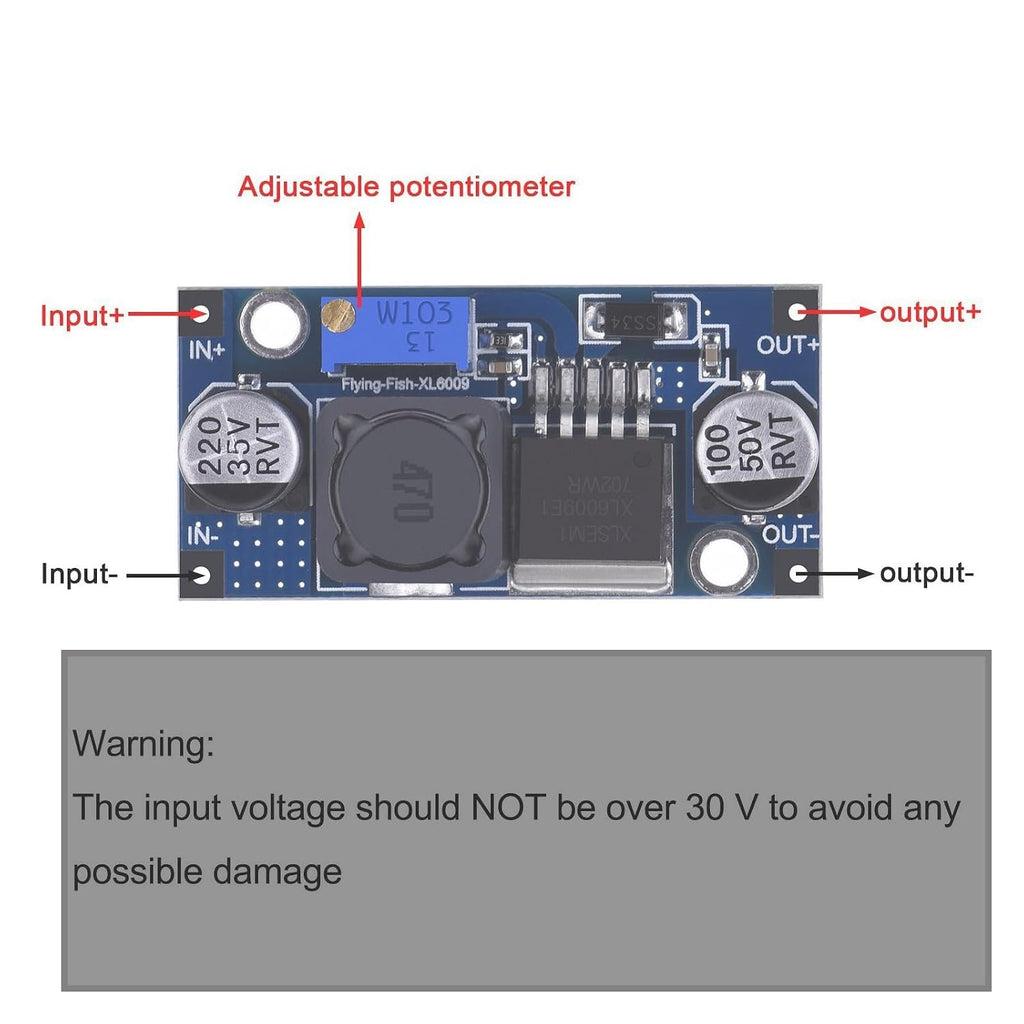 10-Pack XL6009 Boost Converter, DC-DC Step-Up, 400KHz