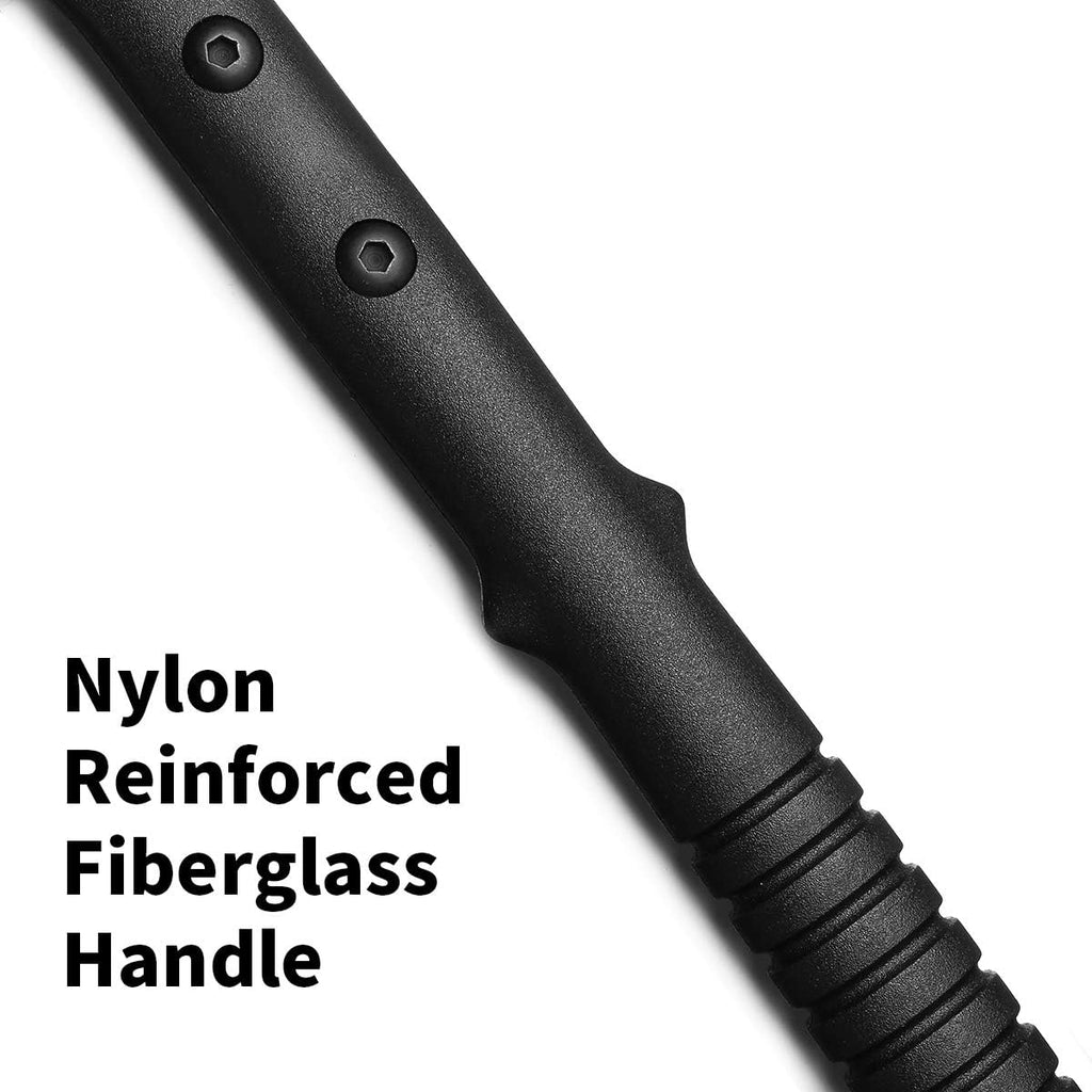 Camping Axe, Throwing Tactical Tomahawk with Spike, Survival Hatchet with Sheath, Nylon Fiber Handle for Outdoor