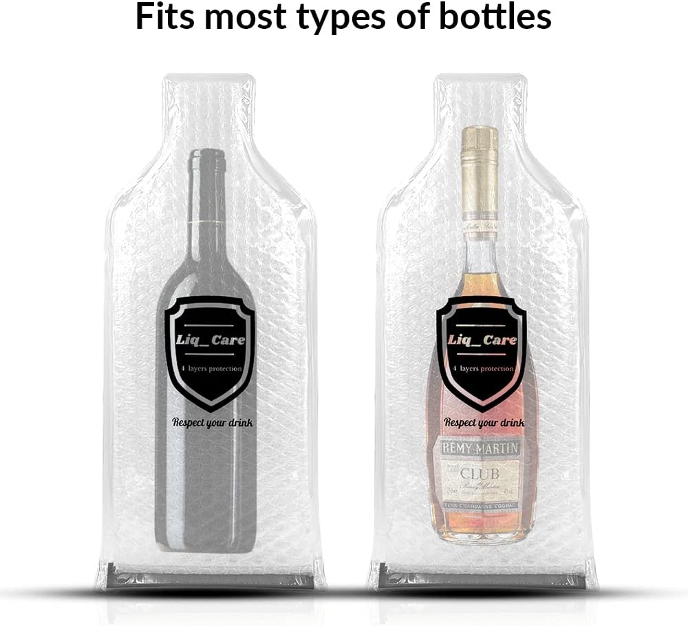 Tipsee Chef Reusable Wine Bottle Protector Sleeves for Travel - Convenient Bottle Sleeves, Multi-layered Protection