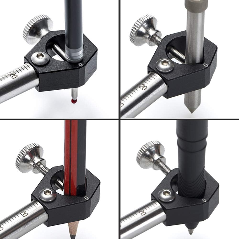 Wheel Marking Gauge, Woodworking Marking Scriber Kit for Carpenter | 180mm Sliding Mark Scraper, Dual-purpose
