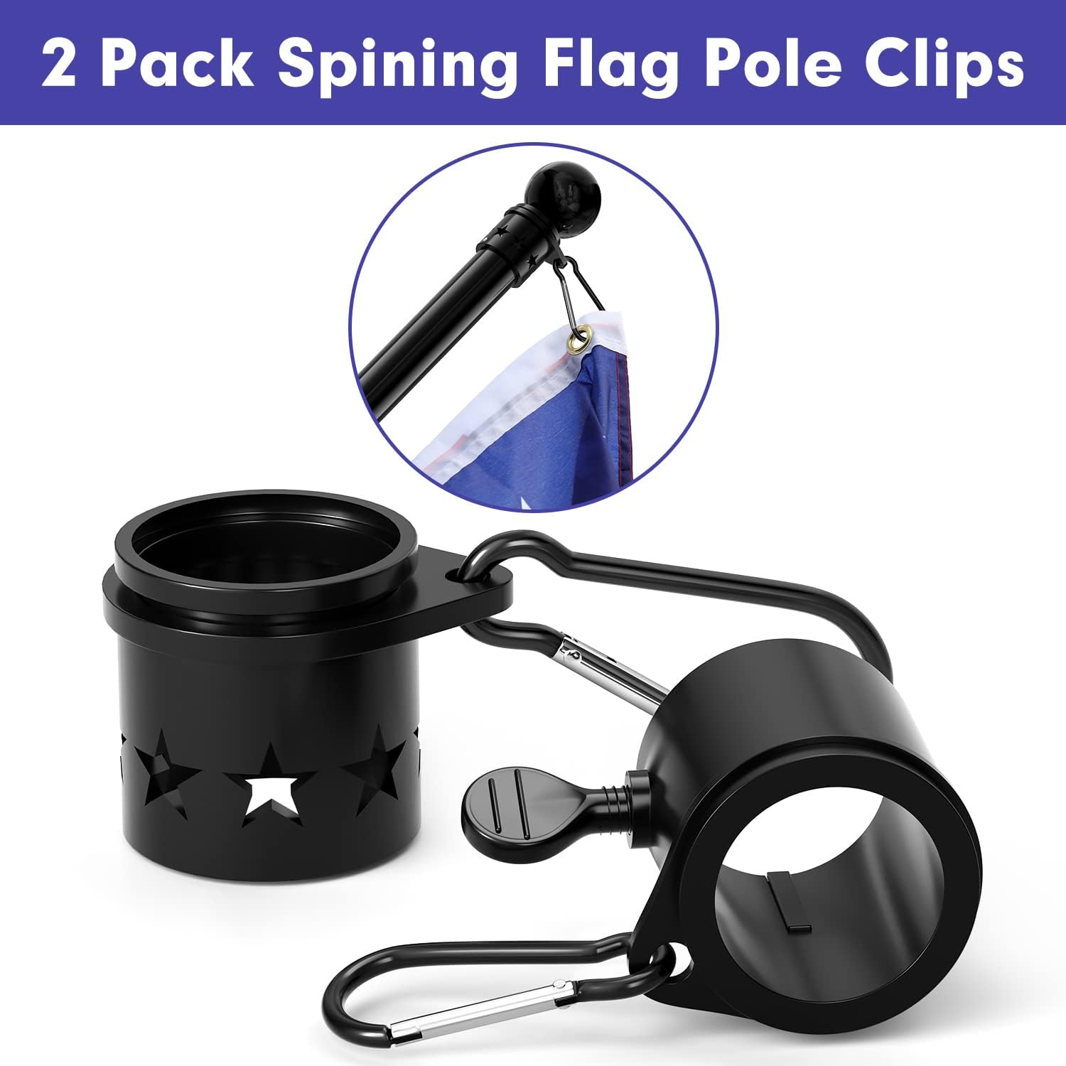 Flag Pole for House Outside with 5 Position Mounting Bracket, 5ft Stainless Steel Black Flagpole Kit for Commercial