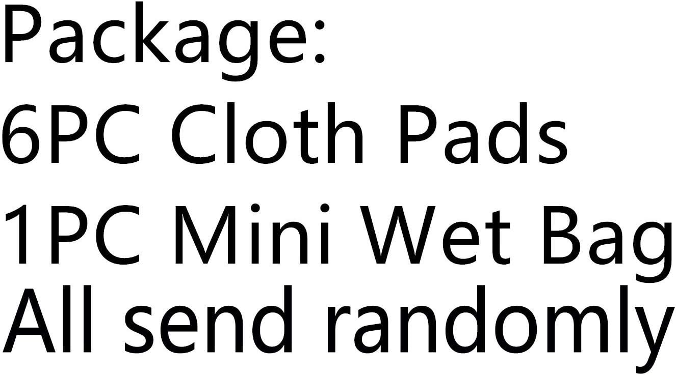 7pcs/Set Reusable Menstrual Pads Including 1pc Mini Wet Bag +6pcs Bamboo Charcoal Cloth Menstrual Incontinence