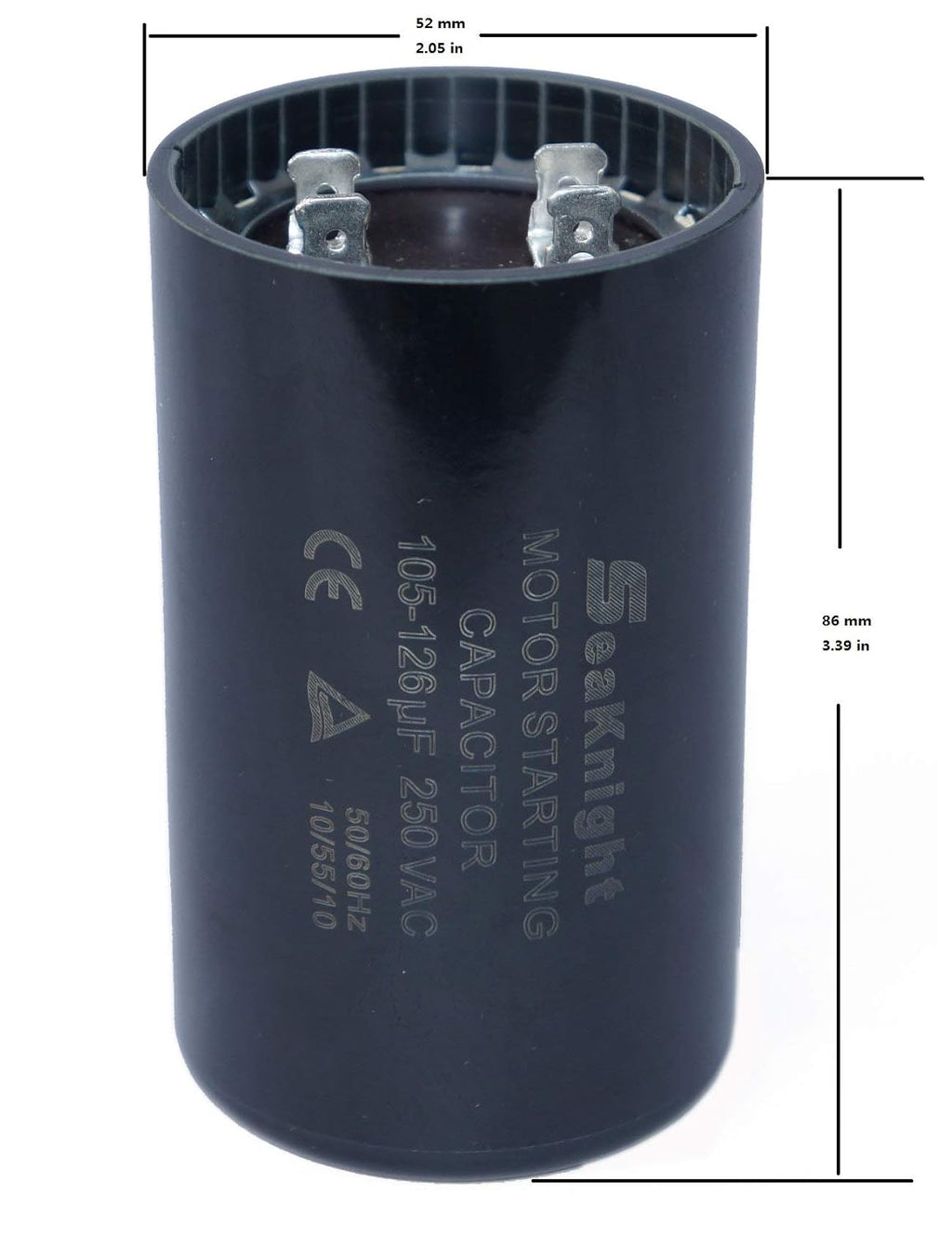 105-126 MFD (uF) Motor Start Capacitor Compatible for Franklin Control Box 2823008110, 2823018110, 2801084915, 2823018310, 2823508110 1.0 1.5 and 2 HP Well Pump and Others