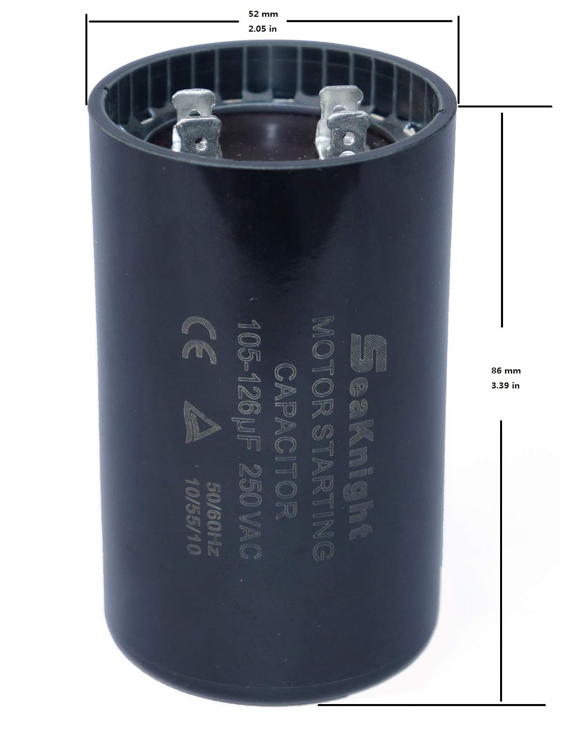 105-126 MFD (uF) Motor Start Capacitor Compatible for Franklin Control Box 2823008110, 2823018110, 2801084915, 2823018310, 2823508110 1.0 1.5 and 2 HP Well Pump and Others