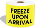 3" X 5" Freeze Upon Arrival Shipping Stickers (500 Labels, 1 Roll)