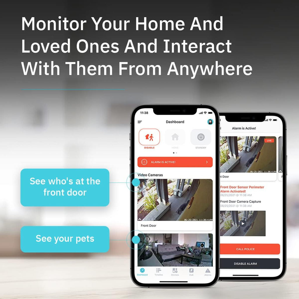 Iota All-in-One Security Kit with Integrated Camera, Alarm, Key Fob, Motion & Door/Window Sensors - DIY Installation