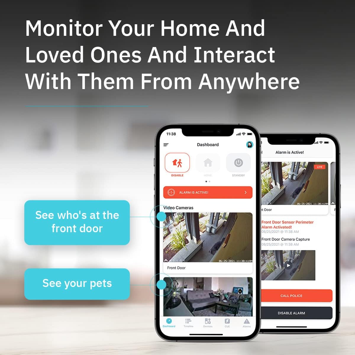 Iota All-in-One Security Kit with Integrated Camera, Alarm, Key Fob, Motion & Door/Window Sensors - DIY Installation