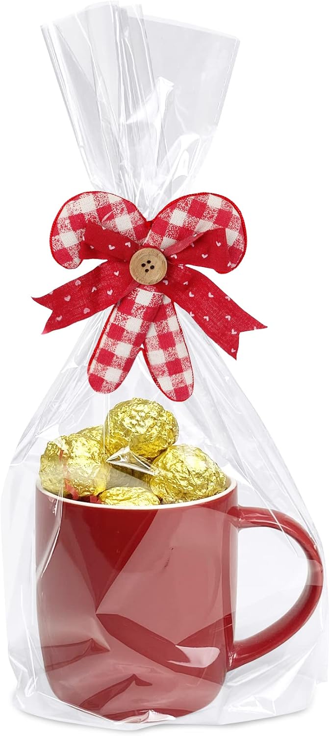 Flat Bottom Cellophane Treat Bags 100 Pcs 7x3x12 Inches