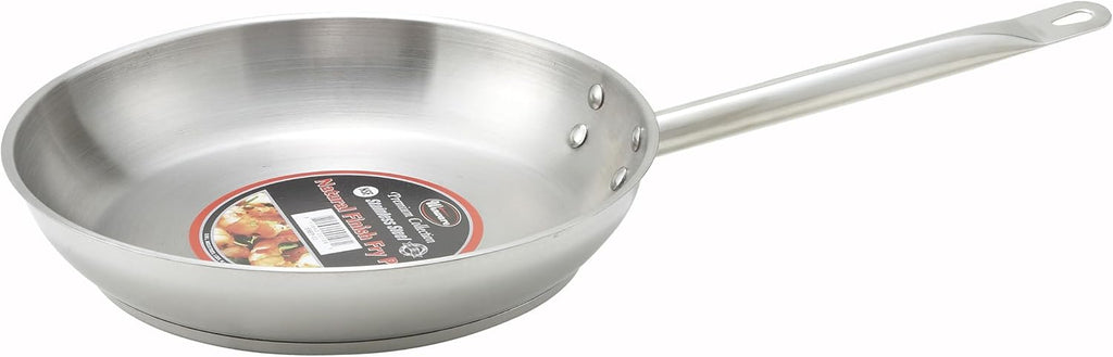 Winco 11" Stainless Steel Commercial-Grade Fry Pan