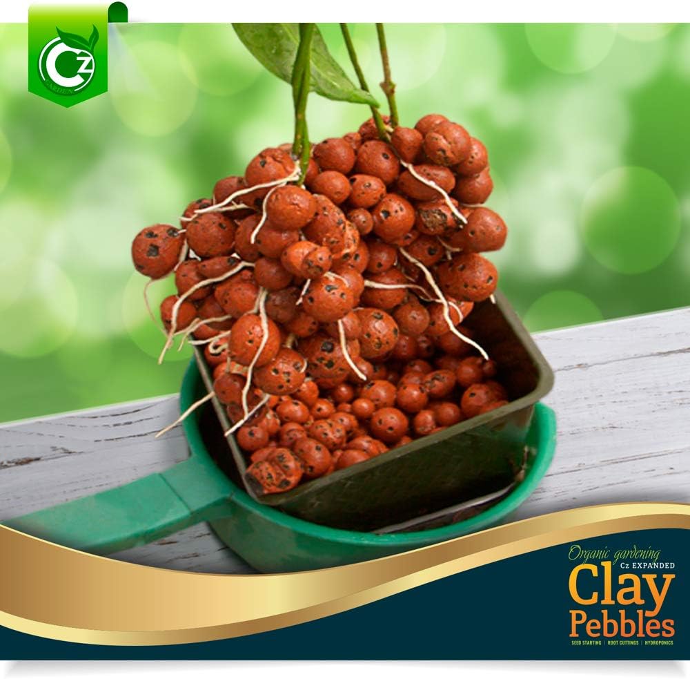Expanded Clay Pebbles Grow Media for Orchids, NFT DWC Hydroponics, Aquaponics, Aquaculture LECA Plant Garden Soil